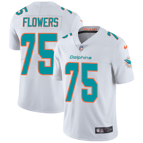 Nike Miami Dolphins #75 Ereck Flowers White Youth Stitched NFL Vapor Untouchable Limited Jersey